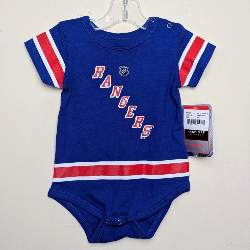 New York Rangers Body Suit 6-9 Months BNWT NHL Reebok Face Off One Piece